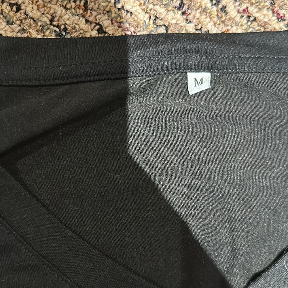 Black V-Neck T-Shirt - Picture 3 of 3